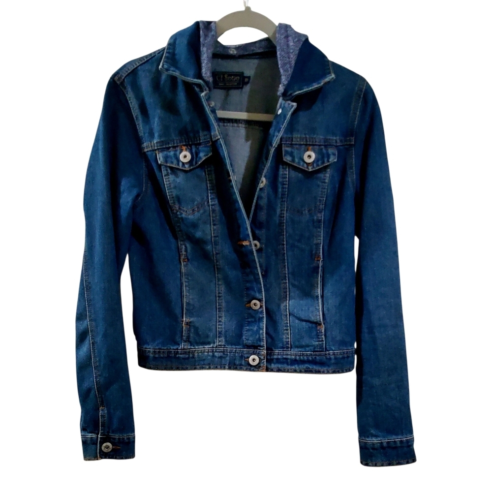 Women's Hooded Denim Jacket Ci Sono